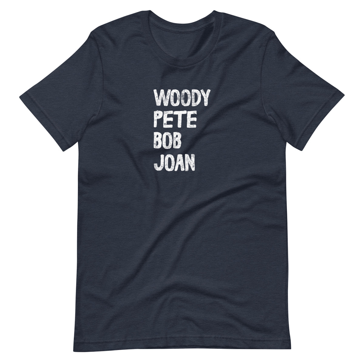Voices of the People heather navy folk protest music t-shirt
