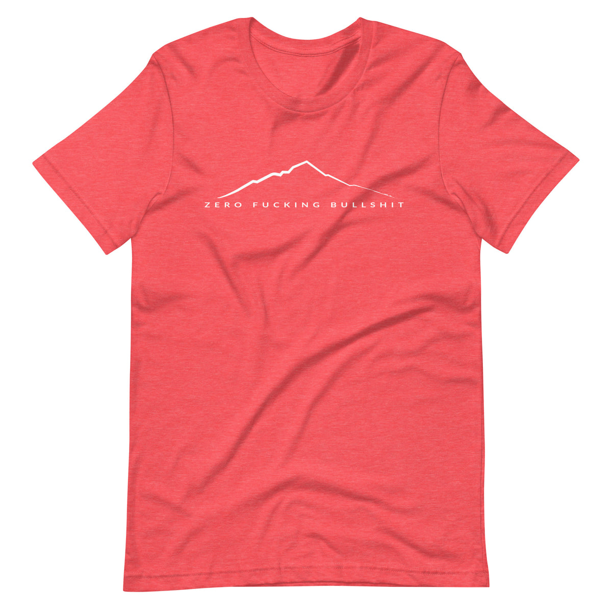 Mountains Have Zero BS funny outdoor t-shirt heather red unisex
