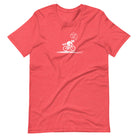 On Your Left Raccoon heather red  cycling t-shirt bike humor