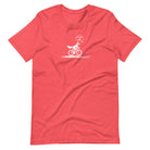 Woodland Cyclist Fox On Your Left heather red funny bike t-shirt
