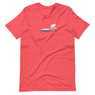 Woodland Cyclist Bear heather red cycling t-shirt bike lover tee
