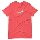 Woodland Cyclist Deer heather red cycling t-shirt bike
