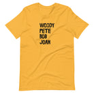 Voices of the People heather yellow folk music protest tee
