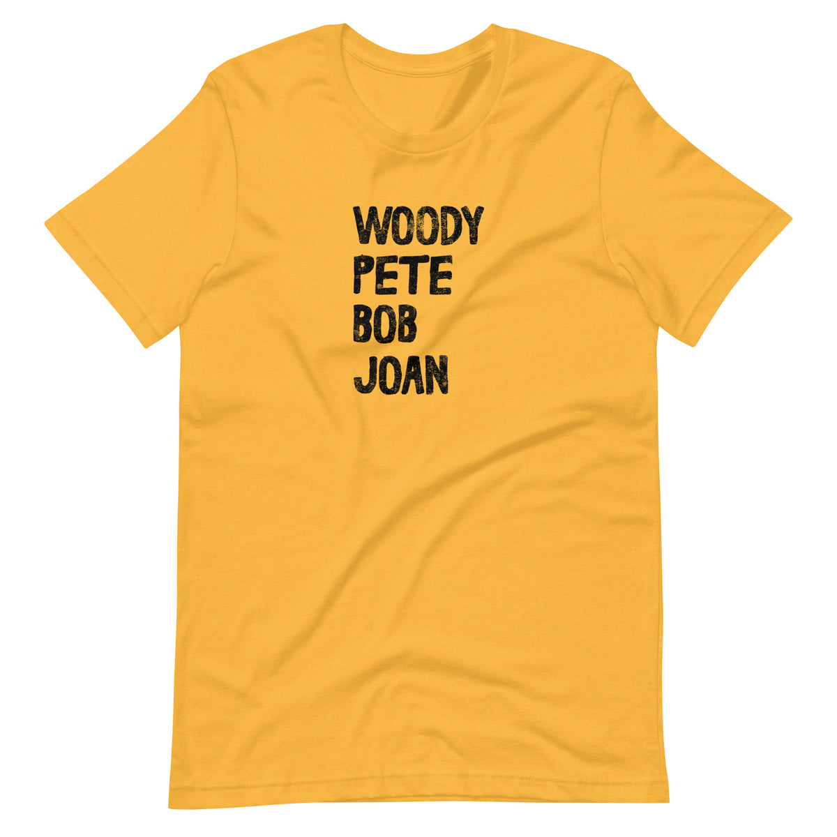 Voices of the People heather yellow folk music protest tee
