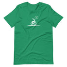 Woodland Cyclist Deer On Your Left kelly green funny bike t-shirt
