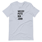 Voices of the People light blue folk music t-shirt minimalist design
