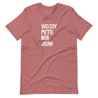 Voices of the People mauve folk music t-shirt minimalist design