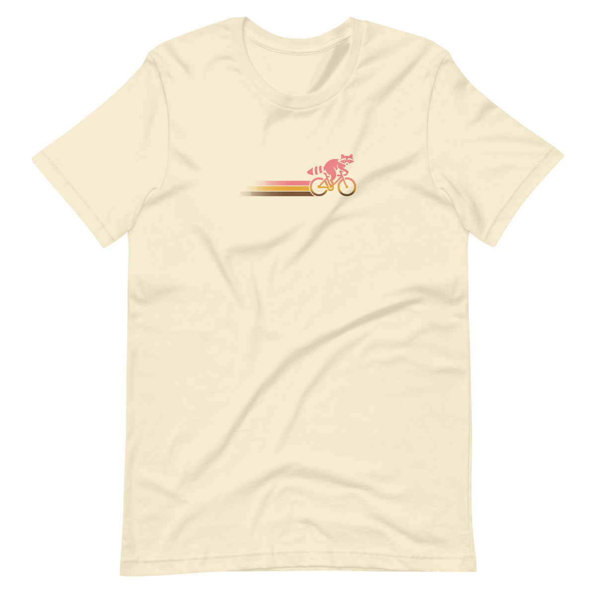 Woodland Cyclist Raccoon natural cycling t-shirt bike
