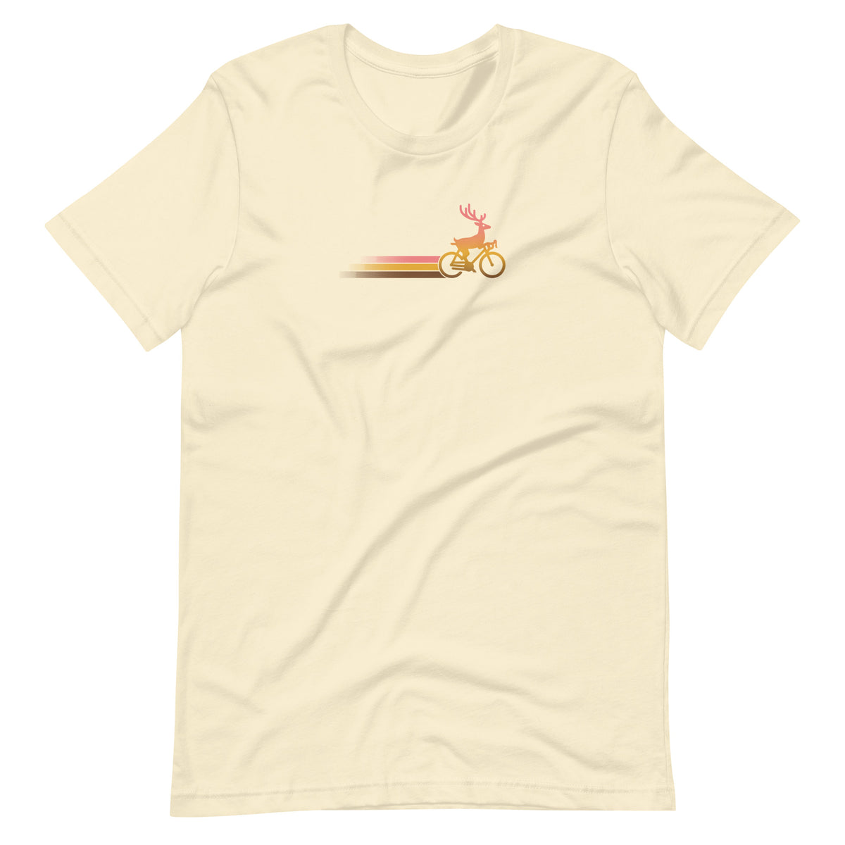 Woodland Cyclist Deer natural cycling t-shirt bike lover tee
