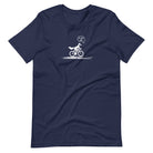 Woodland Cyclist Fox On Your Left navy funny bike t-shirt
