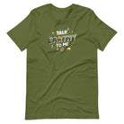 Talk Earthy to Me olive funny outdoor t-shirt camping nature humor
