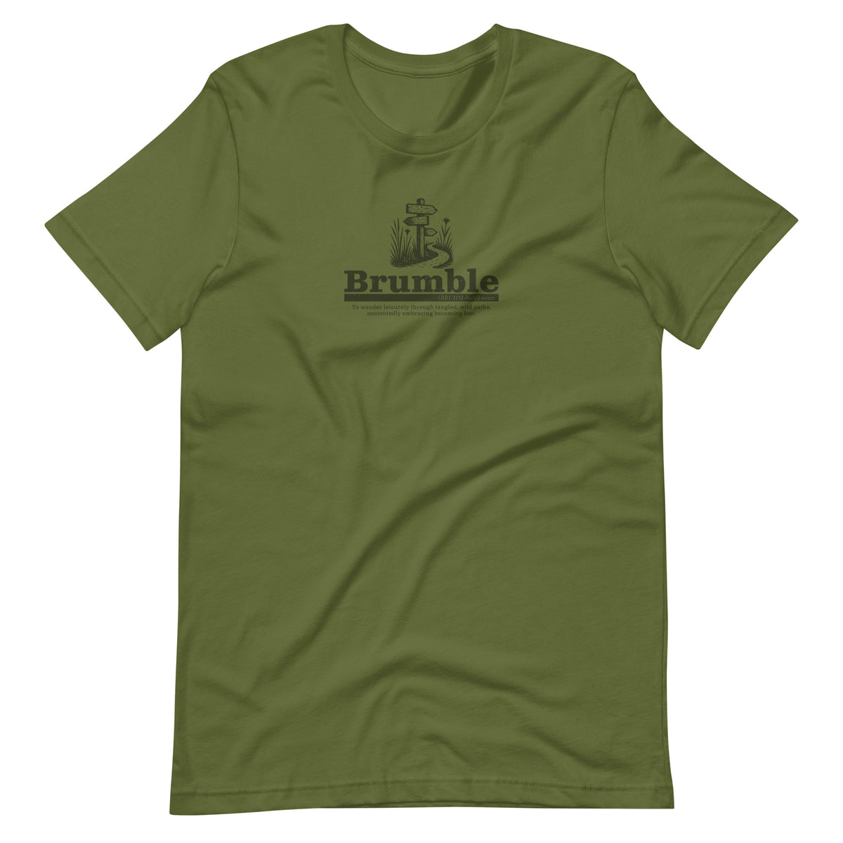 Brumble Wilderness olive wilderness t-shirt outdoor hiking adventure
