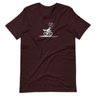 Woodland Cyclist Fox On Your Left oxblood funny cycling t-shirt
