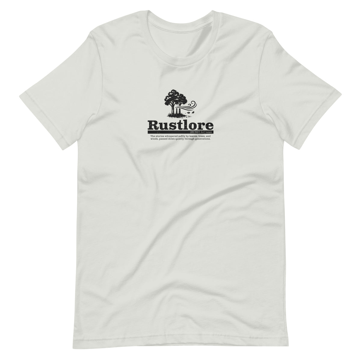 Rustlore Forest silver outdoor nature t-shirt forest wisdom design
