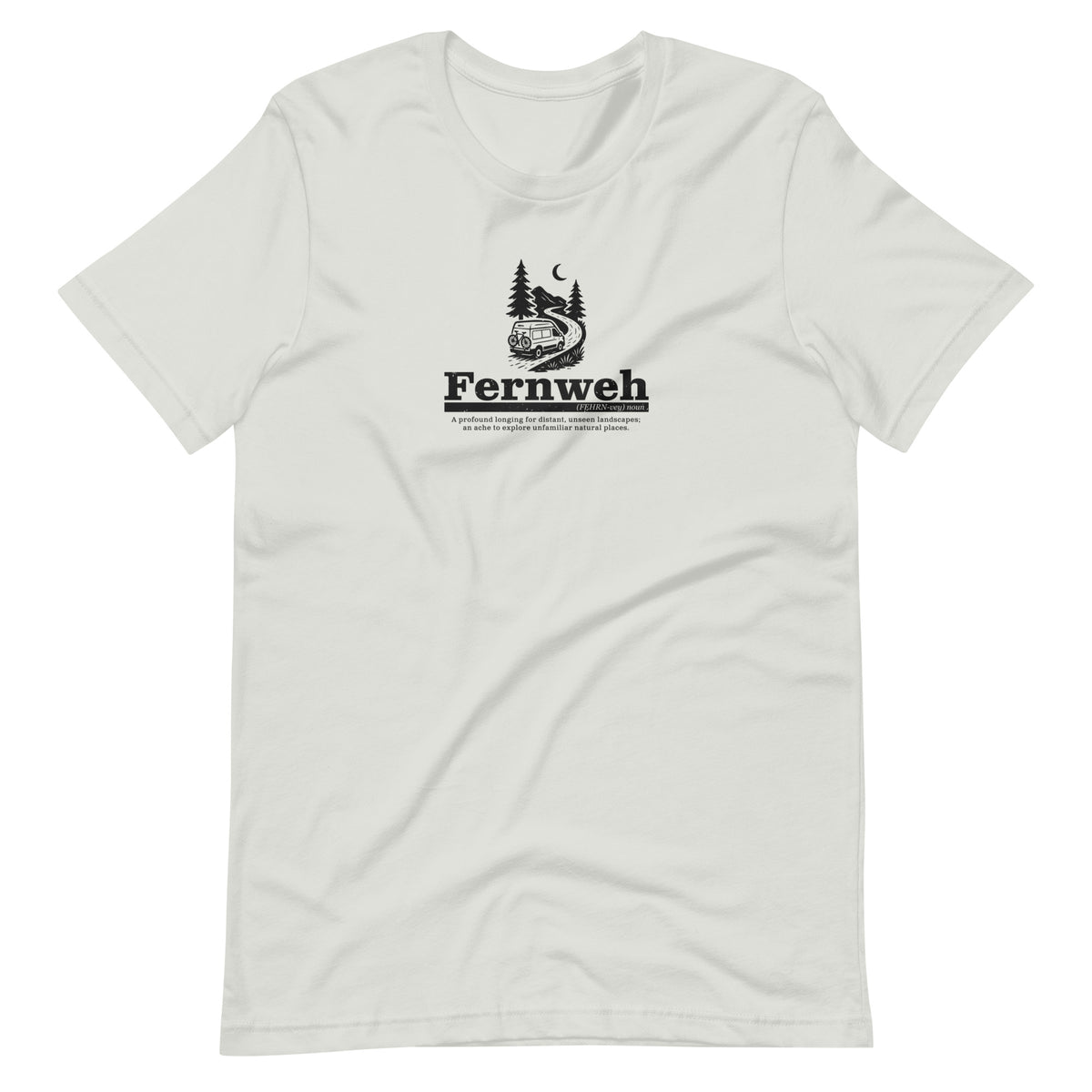 Fernweh Adventure silver travel t-shirt wanderlust apparel
