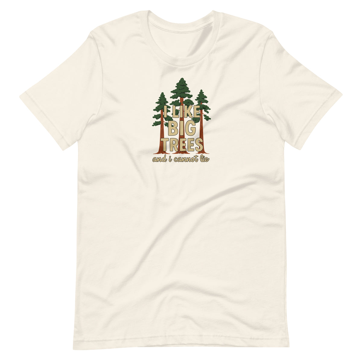 I Like Big Trees vintage white funny tree t-shirt nature humor
