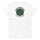 Take Care of Me white Earth t-shirt back planet graphic design
