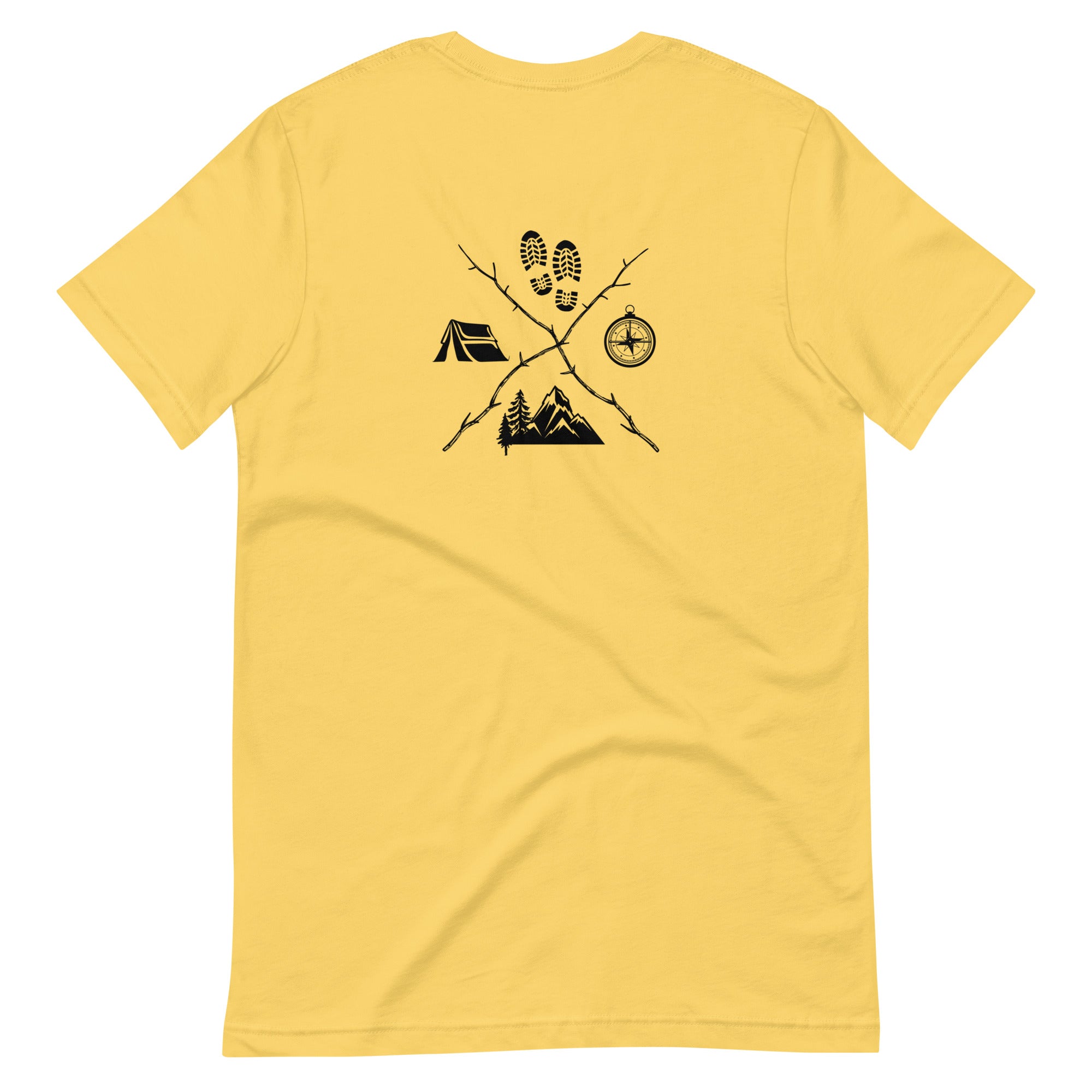 Hiking Emblem Compass Tent Hiking Lover Unisex T-shirt