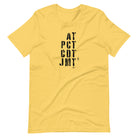 Trail Legends yellow Triple Crown hiking t-shirt trail design
