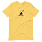 Woodland Cyclist Deer On Your Left yellow cycling t-shirt bike humor
