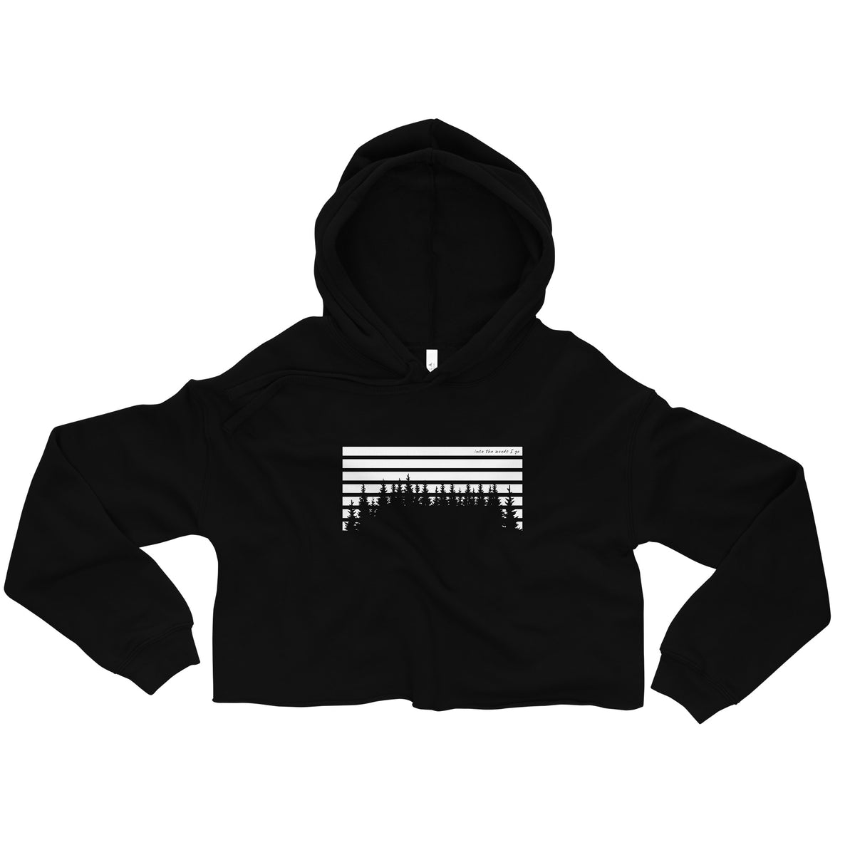 Horizon Lines Over Tall Pines Crop Hoodie