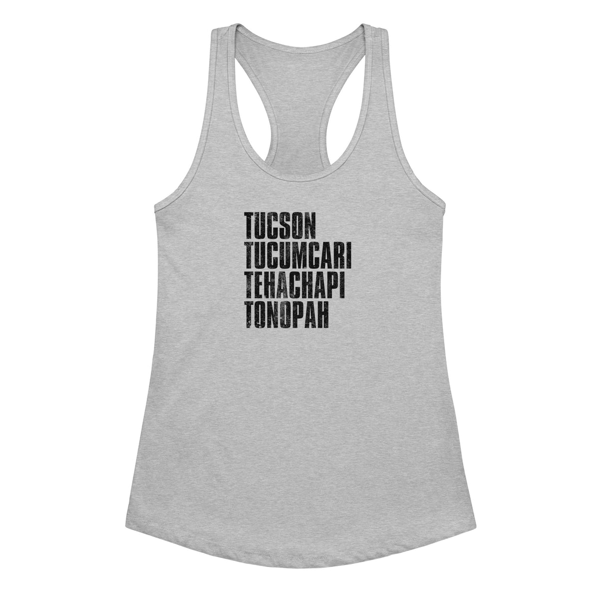 Outlaw crossroad heather gray women's tank vintage music design

