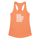 Outlaw crossroad light orange women's tank folk music design
