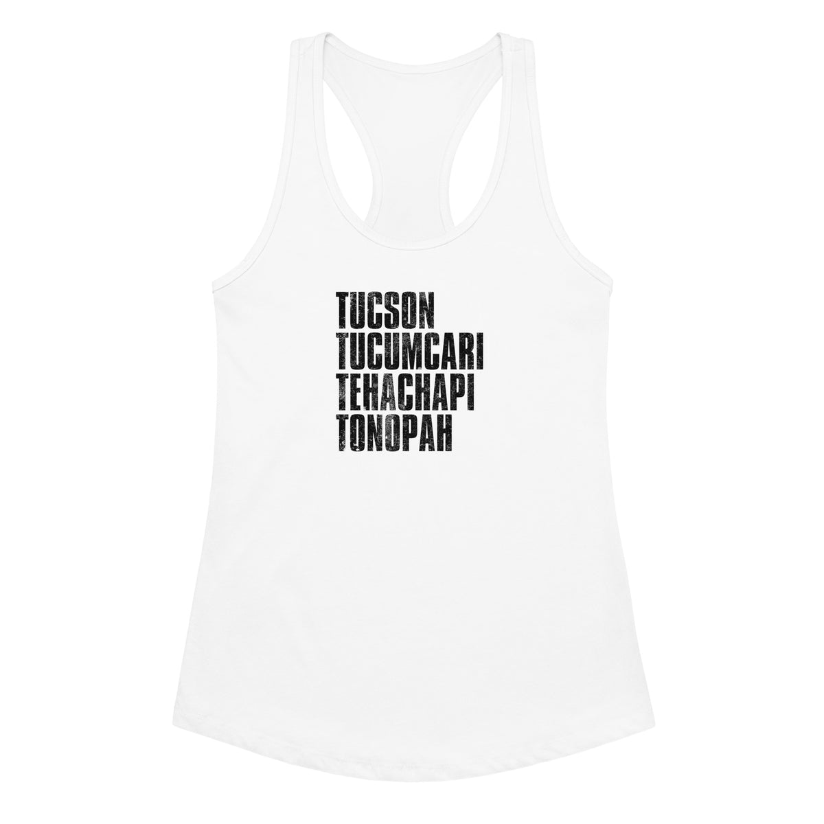 Outlaw at a Western Crossroad white women's music tank top
