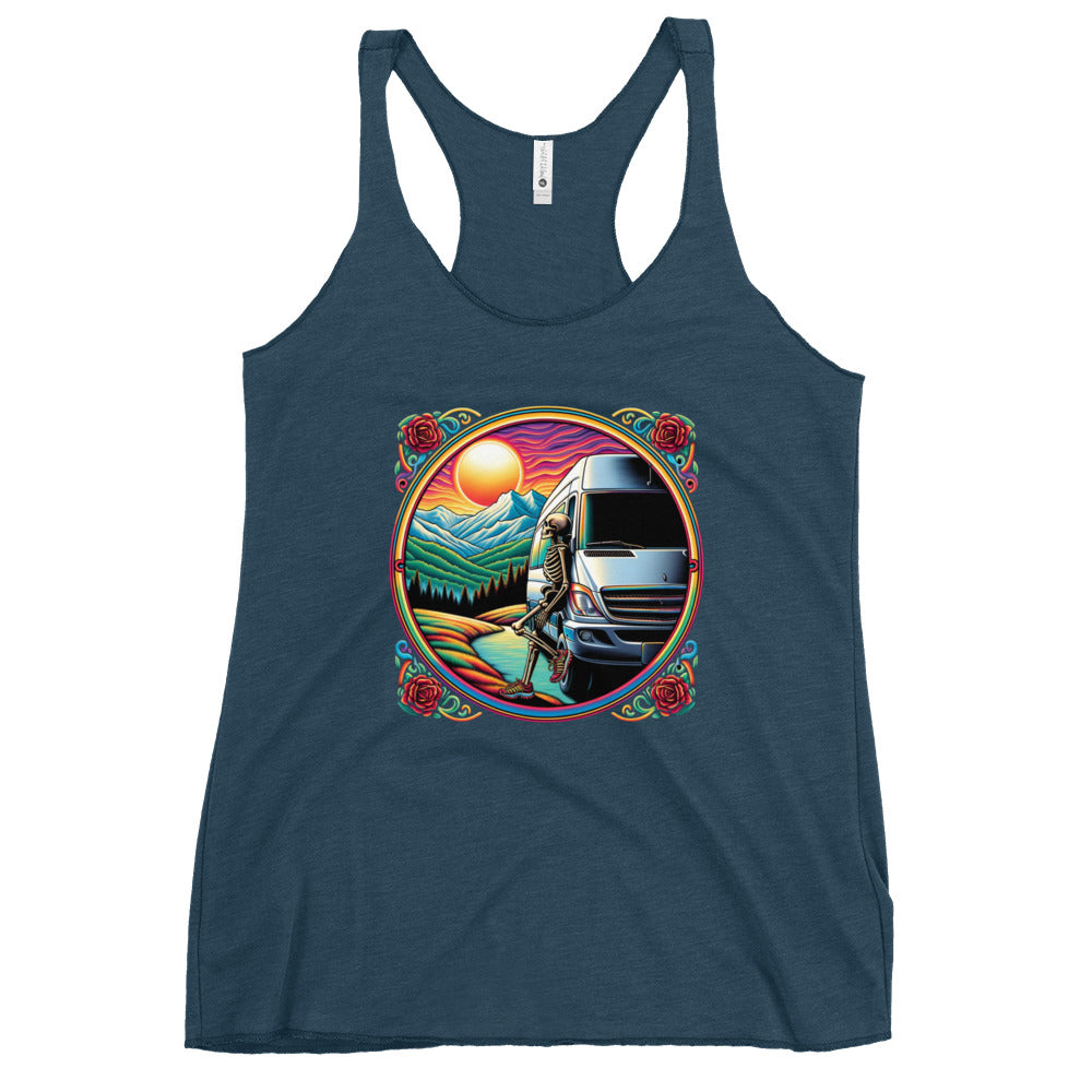 Dead Head Van Life Women's Racerback Tank Top