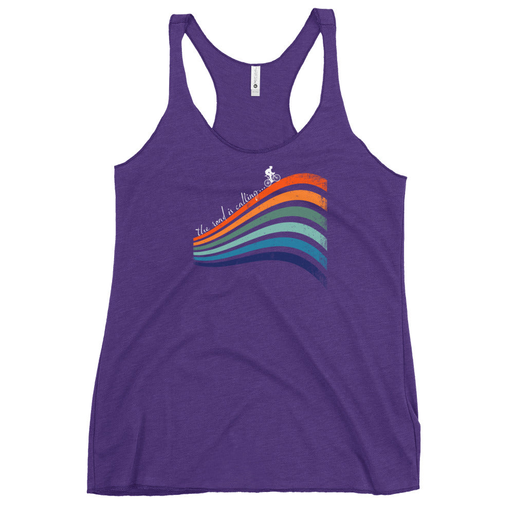 The Road is Calling Rainbow - Women's Racerback Tank Top