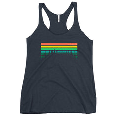 Horizon Lines Over Tall Pines Rainbow Women's Racerback Tank Top