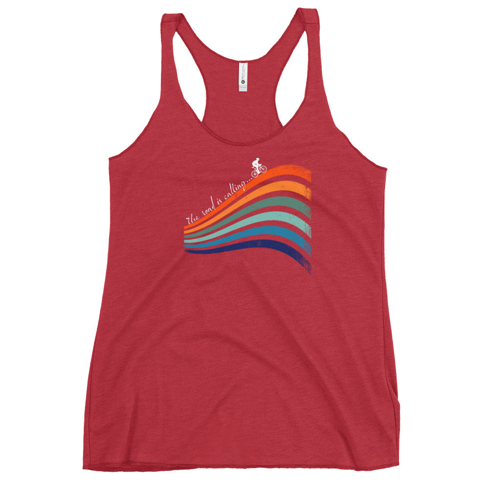 The Road is Calling Rainbow - Women's Racerback Tank Top