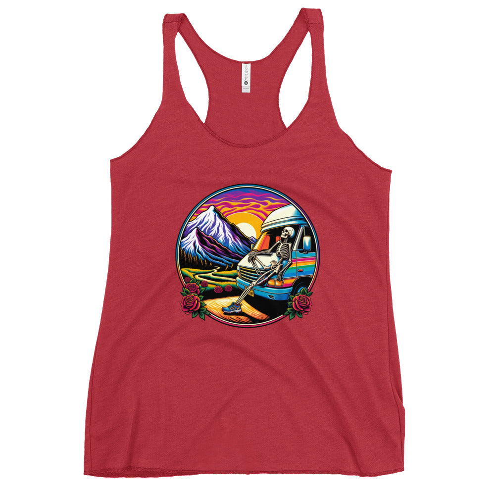 Dead Head Camper Van Women's Racerback Tank Top