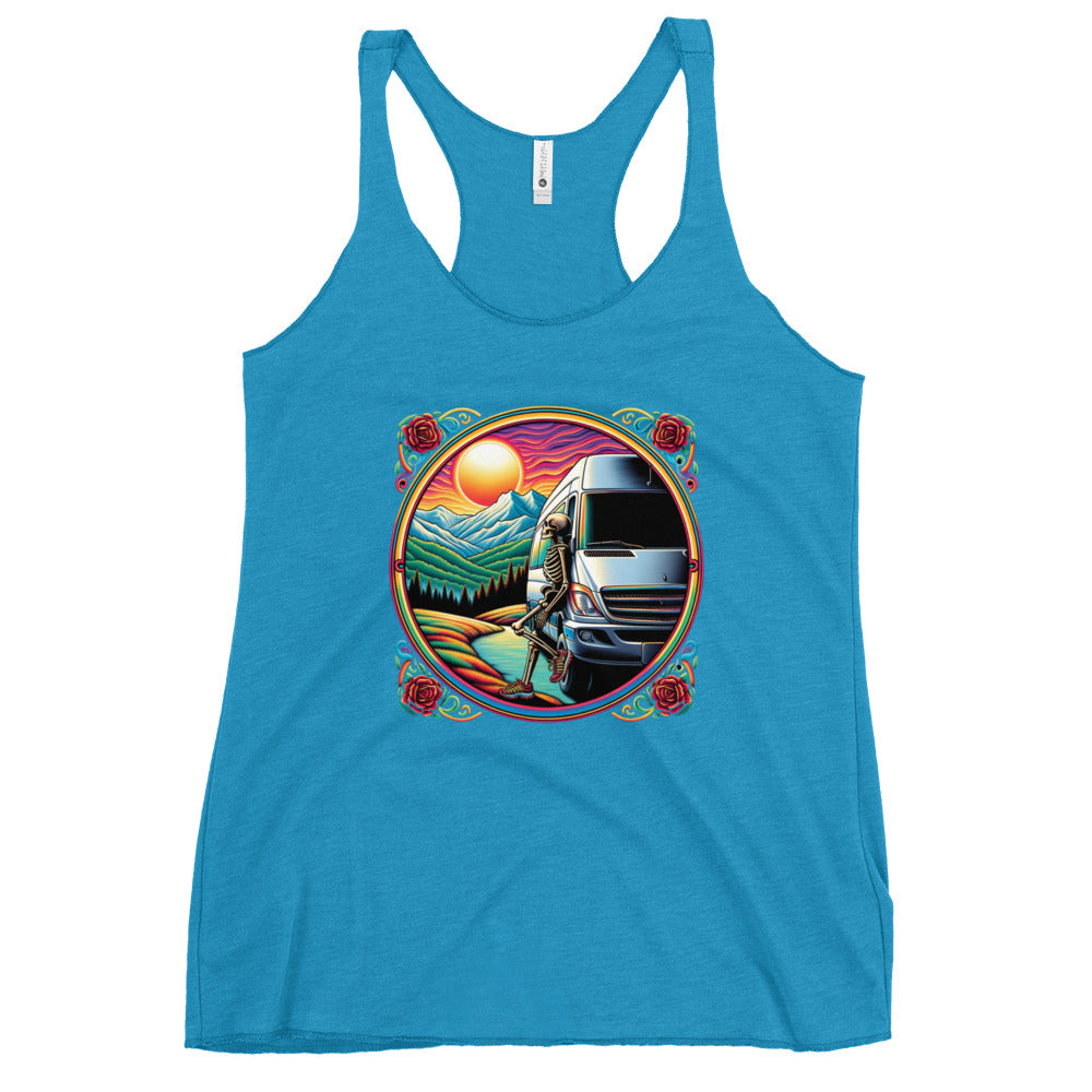 Dead Head Van Life Women's Racerback Tank Top